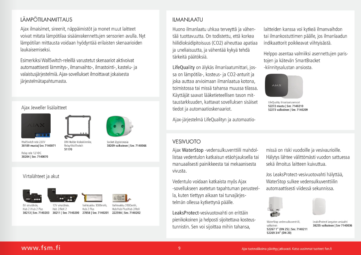 Lämpömittaus, ilmanlaatu ja vesivuoto  FSM & Hälytin expert