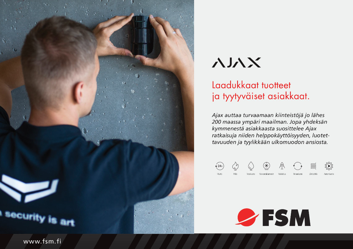Yhteistyössä Ajax, FSM ja Suomen Hälytin expert Oy
